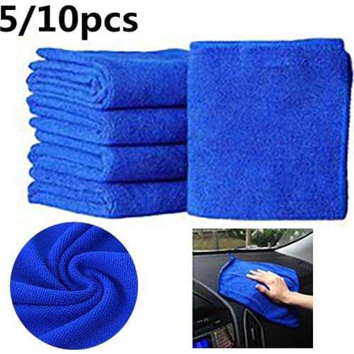 5/10 PCS Microfiber Car Cleaning Towel Automobile Motorcycle Washing Glass Household Cleaning Small Towel