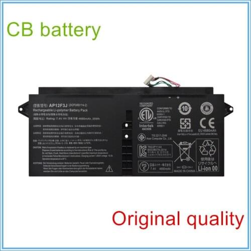 Original AP12F3J Battery for 13.3" Ultrabook S7 S7-391 2ICP3/65/114-2 AP12F3J 7.4V 4680mAh/35WH