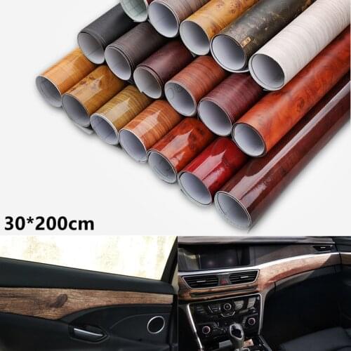 Auto Interior Film Auto Wood Grain Sticker Color Changing Film Wood Grain Central Control Film Refitting Renovating Sticker