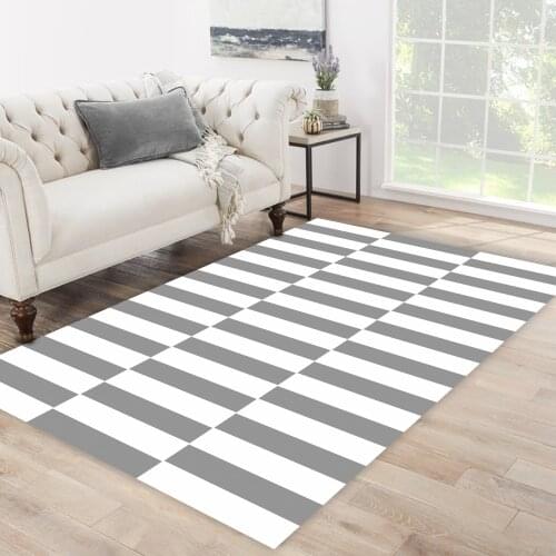 White grey color carpet grey square rectangle patterned modern carpet kitchen living room bedroom rug free shipping soft texture