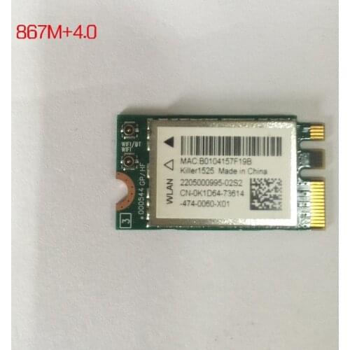 Killer1525 N1525AC wireless card 802.11ac 4.0 bluetooth MINI PCI-E NGFF interface