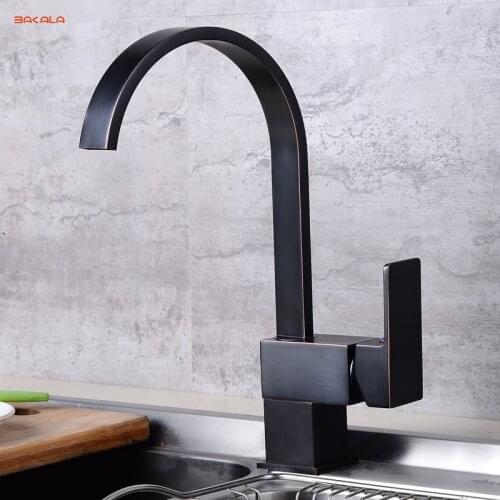 BAKALA Brass torneira cozinha a black faucet for the kitchen black vessel bathroom faucet G-8052