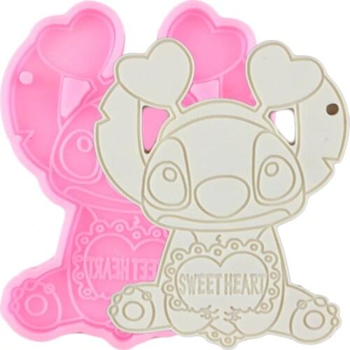 Disney Lilo Stitch Silicone Mold Craft Keychain Epoxy Resin Molds Necklace Jewelry Making Mould Chocolate Candy Fondant Moulds