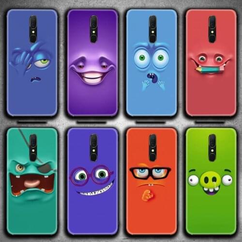 Funny Cartoon Face Phone Case For Oppo A5 A9 2020 Reno2 z Renoace 3pro A73S A71 F11