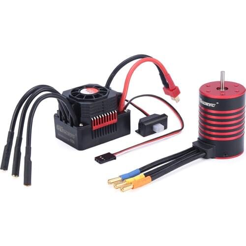 GTSKYTENRC Waterproof Combo 3650 3600KV 5200KV Brushless Motor w//Heat Sink 60A ESC for RC 1/10 RC Car