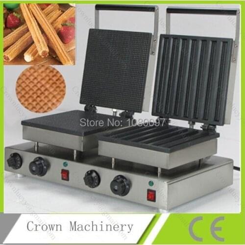 2 heads Ice cream cone machine cone maker& Churros maker Baker machine