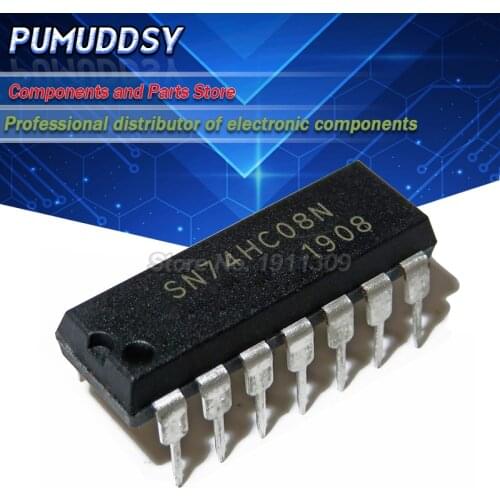 10PCS / lot 74HC08 74HC08N SN74HC08N DIP14 IC