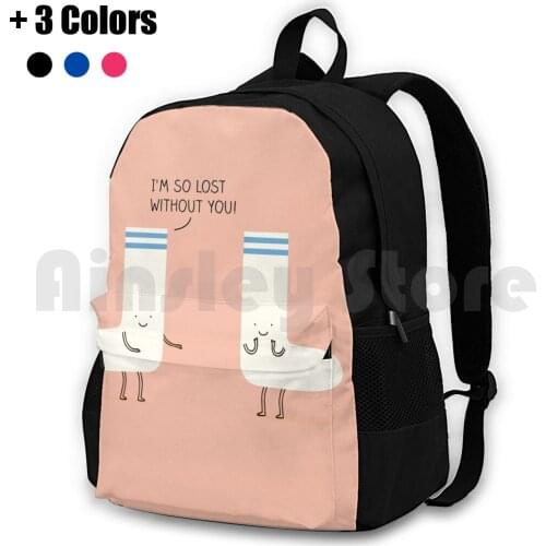 Socks Love Outdoor Hiking Backpack Riding Climbing Sports Bag Sock Love Valentine Friendship Wedding Couple Pair Funny Cute