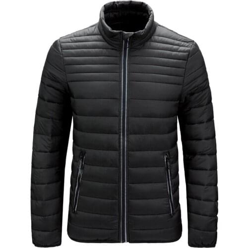 New Warm Men Parka Jackets Winter Casual Mens Outwear Coats Autumn Light Men Clothes Male Windbreak Cotton Padded Down Jacket