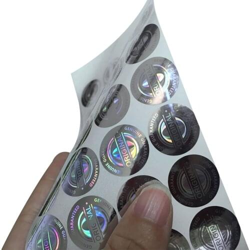 GENUINE GUARRANTEED ORIGINAL hologram stickers, one time use VOID leave packing product protect laser self adhesive stickers