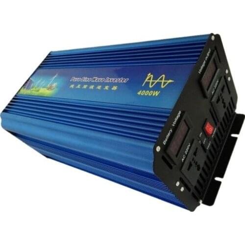 4000W Inversor de onda sinusoidal pura Inverter DC12V/24V/48V to AC220V Pure Inverter 8000W Peak Power ISO9001 CE ROSH FCC