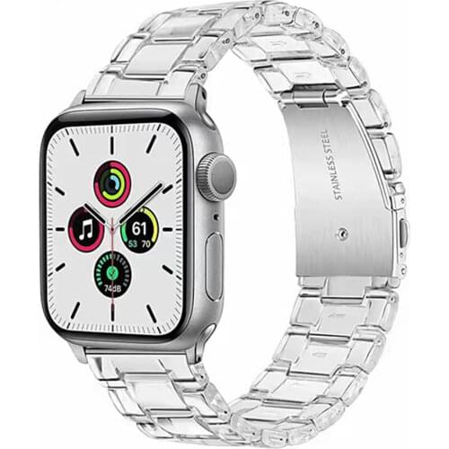 High quality Loop for iwatch Band transparent series se 6 5 4 3 2 1 40mm 44mm Strap for Apple Watch 38mm 42mm