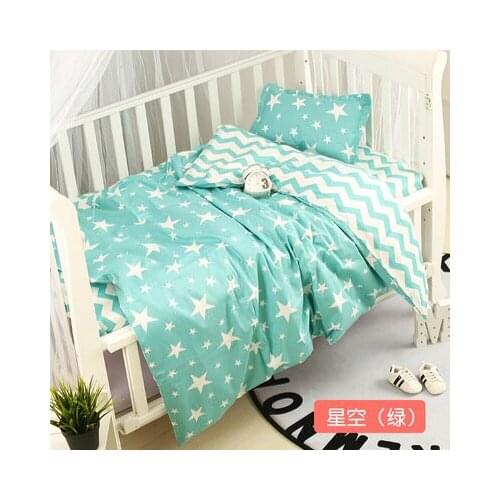With Filling Mint Green baby bedding baby crib set bedroom ropa de cuna Crib For Newborn Linen ,Duvet /Sheet/Pillow