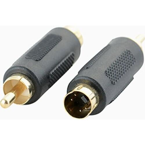 Common 4 PIN S-VIDEO Male To TV RCA AV Male Plug Cable M To M Pin S Video Adapter