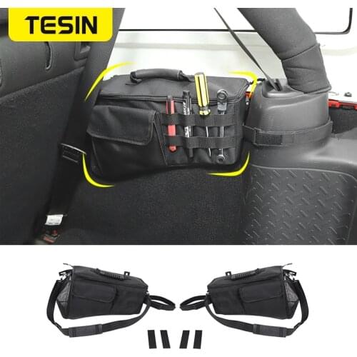 TESIN Stowing Tidying for Jeep Wrangler JK Car Trunk Side Storage Bag Organizer for Jeep Wrangler JK 2007-2017 Car Accessories