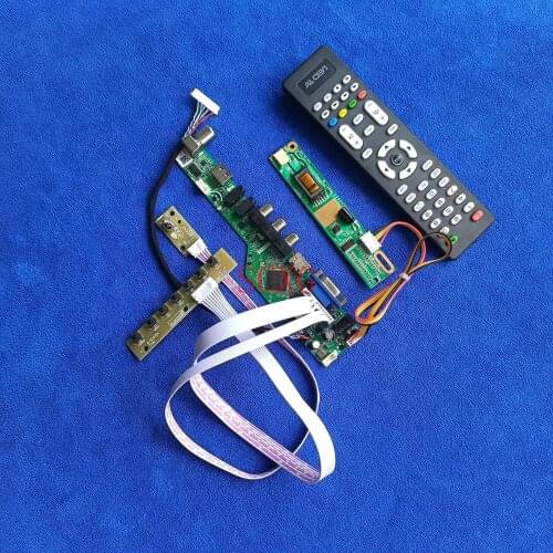 USB VGA HDMI-compatible 20Pi LVDS Analog For LTD121EC3S/LTD121EC5S/LTD121EC5V/LTD121ECAK 1024*768 LCD driver board 1CCFL DIY Kit