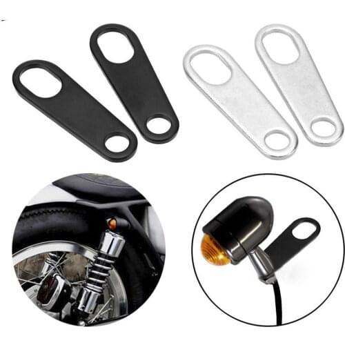 2Pcs Turn Signal Light Mounts Motorcycle Accessories Signal Light Bracket Fork Ear Clamps For Cafe Racer Chopper Bobber