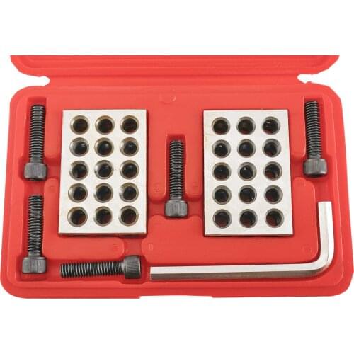 1-2-3 Blocks Set 0.0001" Ultra Precision Matched Mill Machinist 3-2-1 Block 23 Holes Set with Screw in Plastic Box