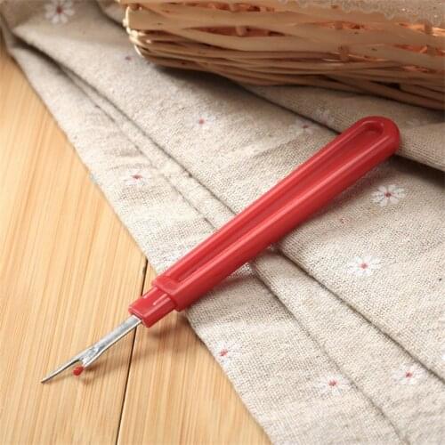 1Pc Stitch Seam Ripper Stitch Unpicker Quick Unpick Sewing Cotton Thread Cutter Plastic Handle Steel Knife Blade Crafts DIY Tool
