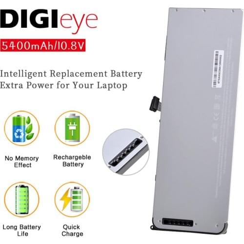 10.8V 5400mAh A1280 Laptop Battery for Apple MacBook 13" A1278 (2008 Version) MB466LL/A MB466 MB771LLA MB771