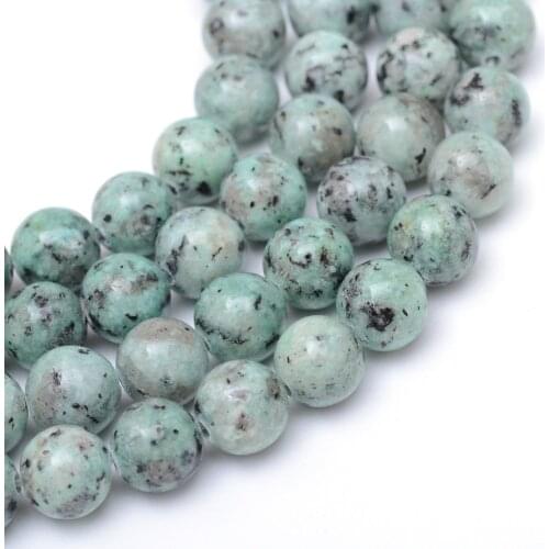 10 Strand 4mm 6mm Natural Dyed Sesame Jasper Round Bead Strands For Jewelry making DIY Bracelet Necklace Accessories