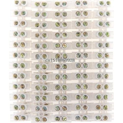 10PCS 5A Dual Row 12 Positions Screw Terminal Electric Barrier Strip Block