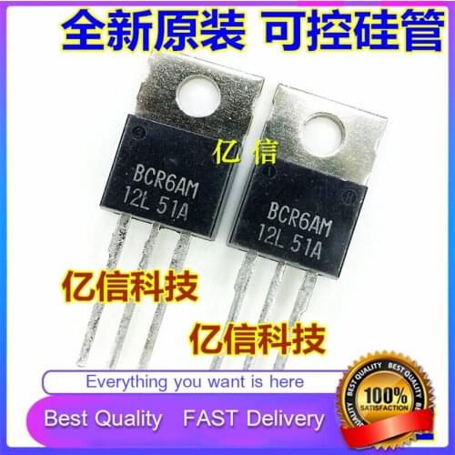 10Pcs/Lot New Original BCR6AM-12L BIDIRECTIONAL Triode Thyristor TO-220 PACKAGE 6A 600V Good Quality