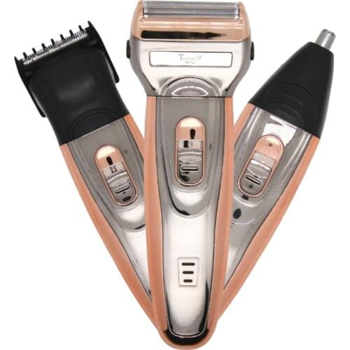 3in1 Kit Electric Shaver Beard Shaving Machine For Men Rechargeable Electric Razor Facial Cleaning Shaver Foil Electronic Body