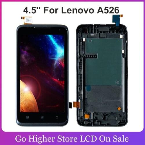 4.5'' For Lenovo A526 Lcd Display Digitizer Touch Screen Assembly Replacement Parts With Frame