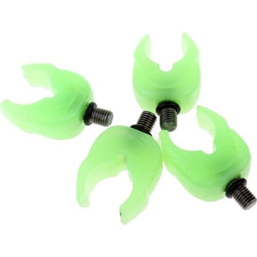 4pcs Fluorescent Fishing Rod Rest Butt Rest Head Luminous Gripper Grips