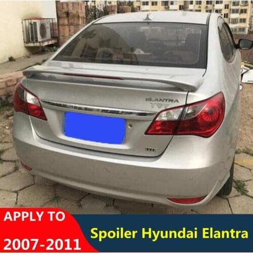 For Auto Spoiler Hyundai Elantra 2007-11 Second Generation/Elantra Car Trunk Tail Lip Rear Wing ABS Plastic Primer Color Spoiler