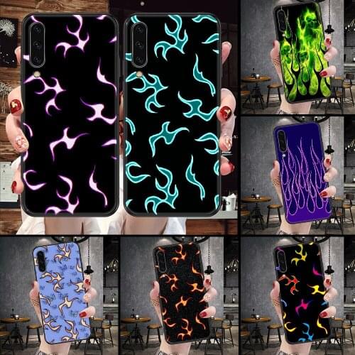 Flame art cool Phone Case For Samsung Galaxy A 10 12 20E 21S 30 32 40 50 51 52 70 71 72 5 6 7 2016 2018 black art funda pretty
