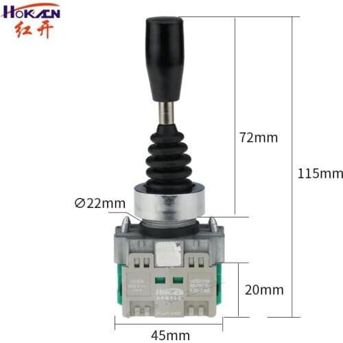 22mm Joystick Switch Momentary Maintained 2 position 2NO Self locking Wobble Stick Cross Monolever Switch HKL-D22/HKL-D12