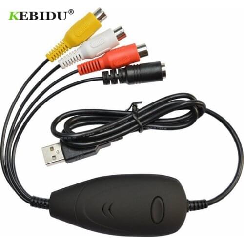 EZCAP172 Video Camera Recorder USB Audio Video Capture Card Convert Analog Video From VHS 8MM DVD Player Support Win7/8/10