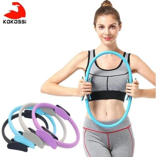 KoKossi Quality Yoga Pilates Ring Magic Wrap Slimming Body Building Training Heavy Duty PP+NBR Material Yoga Circle 5 colors