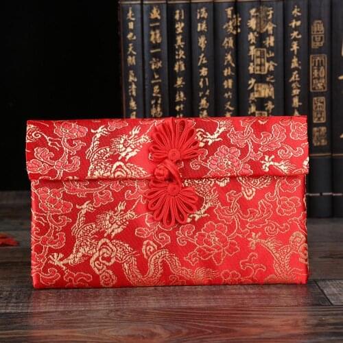Brocade Tassel Chinese Style Lucky Money Bag Red Envelope Happy New Year Pocket