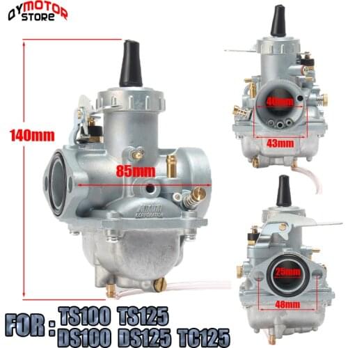 Motorcycle 25mm Intake Carburetor For Suzuki TS125 TS125N TC125 DS125 TS100 DS100 off-road Dirt Bike Street Bike Fo Mikuni Carb
