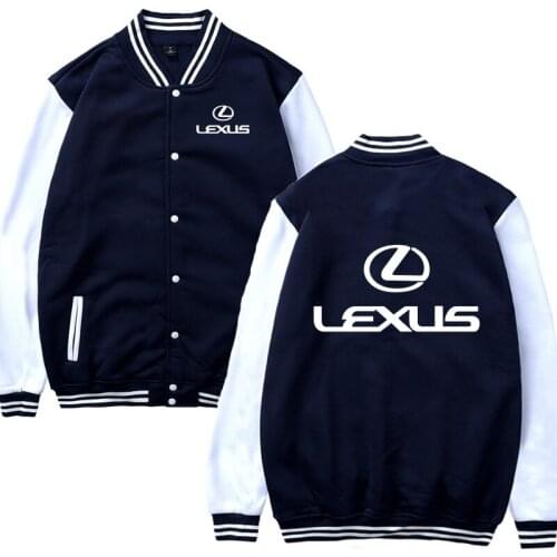 2021 Mens Baseball Jacket Lexus Car Logo Print Casual Harajuku Sweatshirts Mens Baseball uniform Slim Fit Unisex Clothing