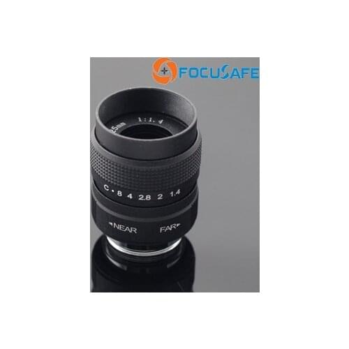Focusafe 25mm C Mount Mirrorless Camera Lens,1/2" Manual Iris Lens for Machine Vision Camera and Security Camera