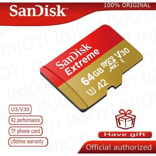 Original Genuine SanDisk Extreme micro sd card 32GB class 10 64GB Memory Card microSDXC microsd U3 v30 cartao de memoria