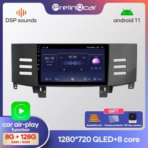 Prelingcar Android 9.0 NO DVD 2 Din Car Radio Multimedia Video Player Navigation GPS For Toyota Reiz Mark X 2005-2009 Octa-Core