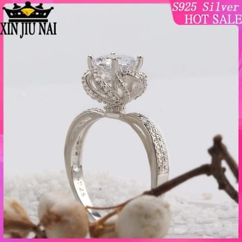 Rose diamond ring bud wishing pool side luxurious womens platinum-plated twisted Baroque ring