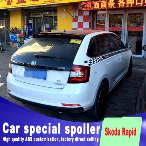 2012 2013 2014 2015 2016 for Skoda fabia 3 spoiler by high quality spoilers rear window roof tail wing spoiler for Skoda fabia 3