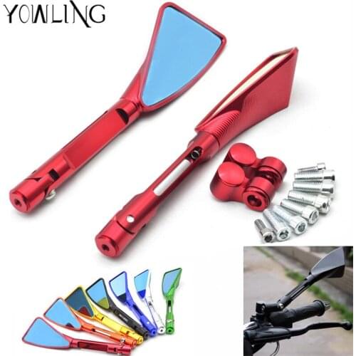 Universal Motorcycle CNC Aluminium mirror motorbike moto Rearview side Mirror for KAWASAKI HONDA SUZUKI YAMAHA DUCATI