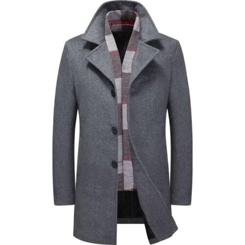 Thicken Jackets For Male Clothing Business Casual Men' s Woolen Jacket XXL XXXL Winter Warm Wool & Blends