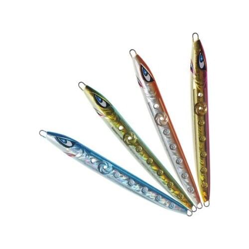 YJ-T-009 Iron Plate Lures 300G400G Cyclone Hollow 3D Luminous Iron Plate JIG Laser Deep Sea Lead Fishing Bait Boat Fishing Bait