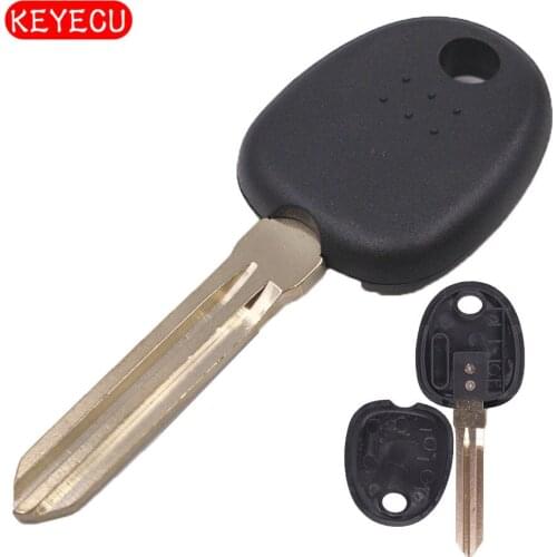 Keyecu 10pcs/lot Replacement Shell Transponder Ignition Key Case Fob for HYUNDAI Elantra Accent Left Blade
