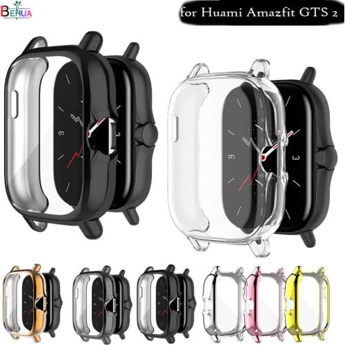Screen Protective Watch Case For Huami Amazfit GTS 2 / GTS 2e Full Protector Cover Shockproof Ultra-Thin TPU Transparent Shell