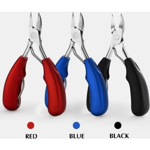 1 pcs Double Spring Plastic Handle Fingernail &Toenail Cuticle Nipper Trimming Cutter Scissor Plier Nail Clipper Cutter Tool