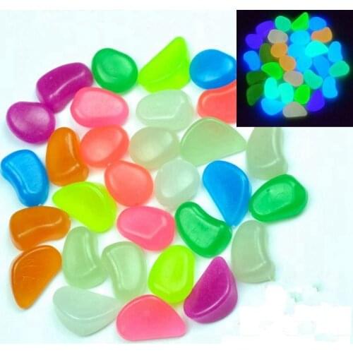 10/20Pcs Glow in the Dark Garden Pebbles Glow Stones Aquarium Fish Tank Bonsai Garden Christmas Decor Luminous Stones